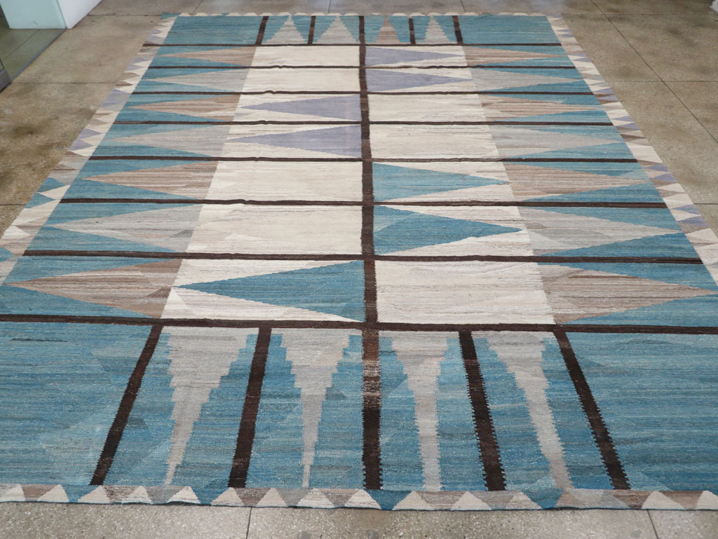 Modern Turkish Flatweave Large Carpet, No.32499 - Gss