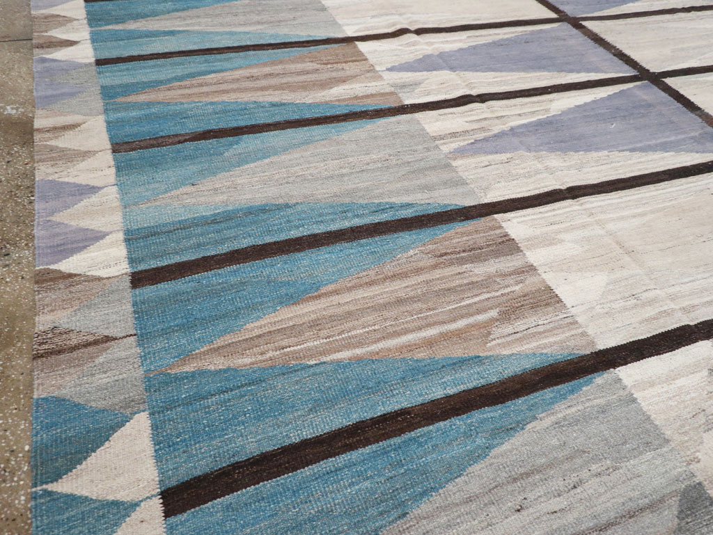 Modern Turkish Flatweave Large Carpet, No.32499 - Gss