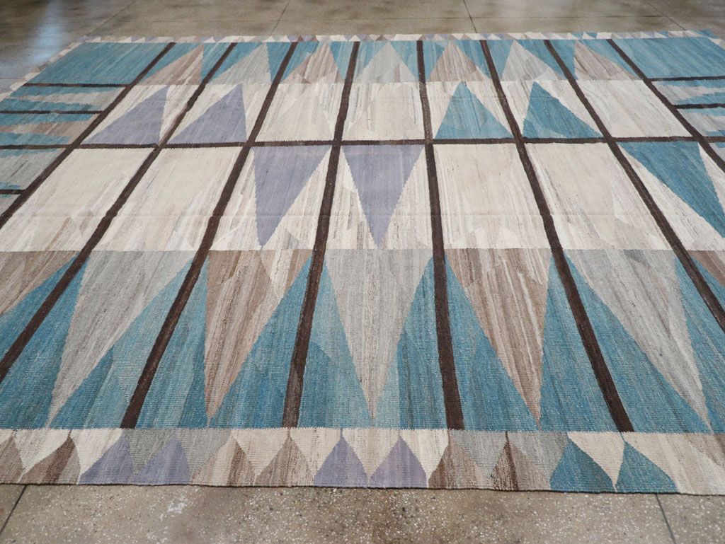 Modern Turkish Flatweave Large Carpet, No.32499 - Gss