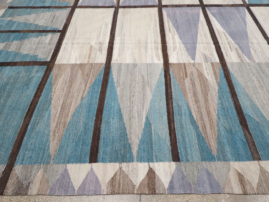 Modern Turkish Flatweave Large Carpet, No.32499 - Gss