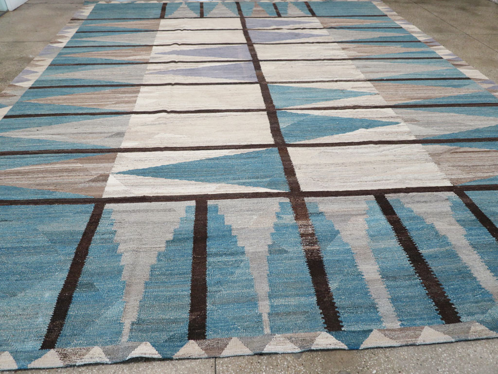 Modern Turkish Flatweave Large Carpet, No.32499 - Gss