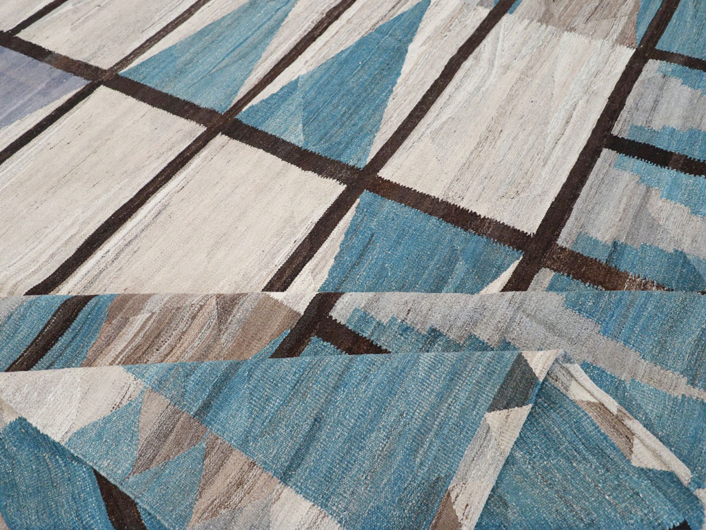 Modern Turkish Flatweave Large Carpet, No.32499 - Gss