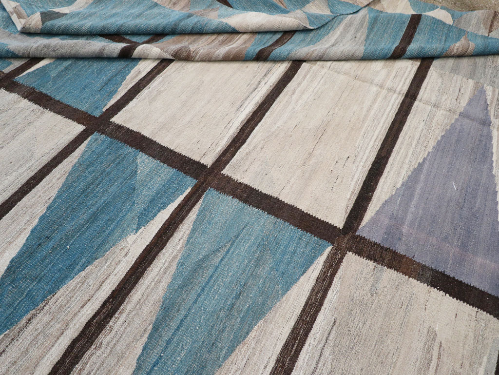 Modern Turkish Flatweave Large Carpet, No.32499 - Gss