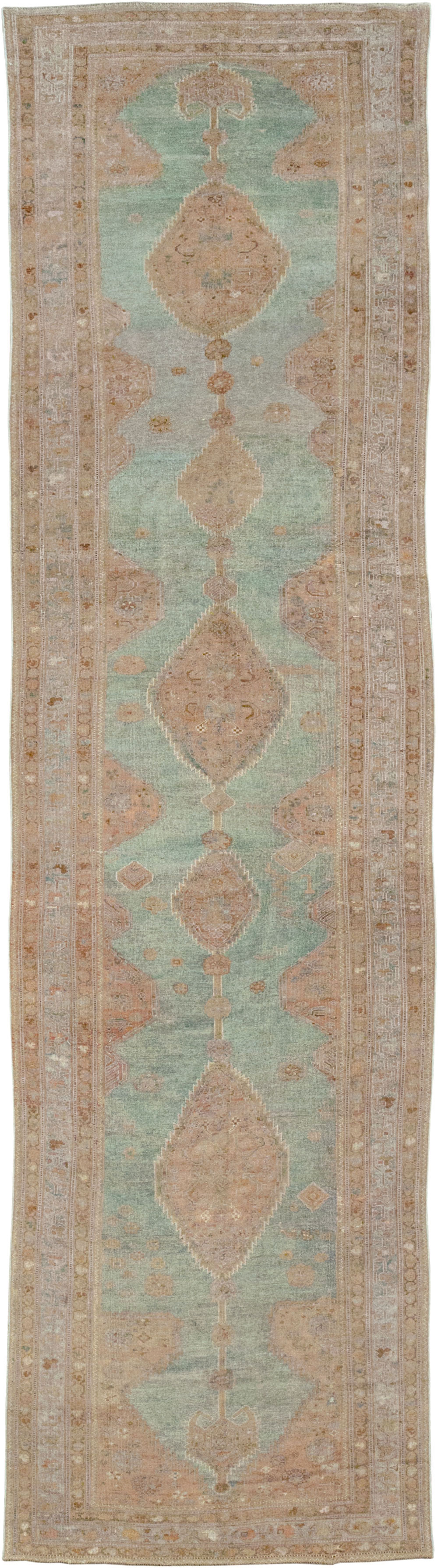 Antique Persian Kurdish Long Runner, No.32500 - Gss