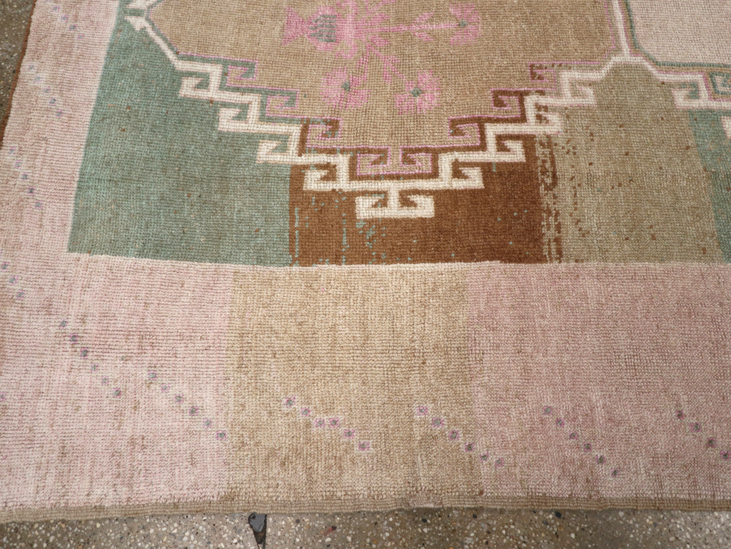 Vintage Turkish Anatolian Wide Gallery Runner, No.32503 - Gss