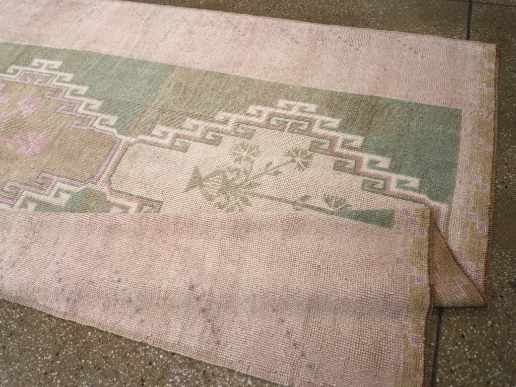 Vintage Turkish Anatolian Wide Gallery Runner, No.32503 - Gss