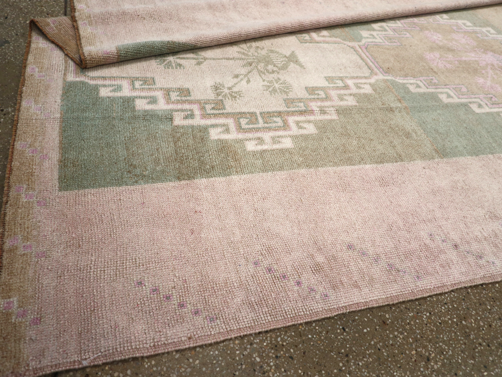 Vintage Turkish Anatolian Wide Gallery Runner, No.32503 - Gss