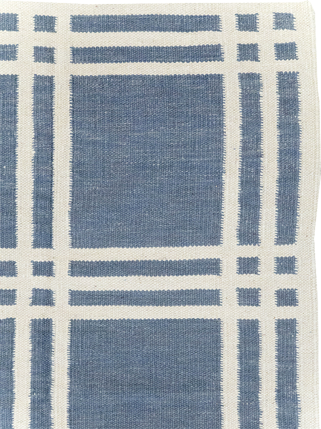 Swedish Inspired Contemporary Turkish Flatweave Accent Rug, No.32505 - Gss