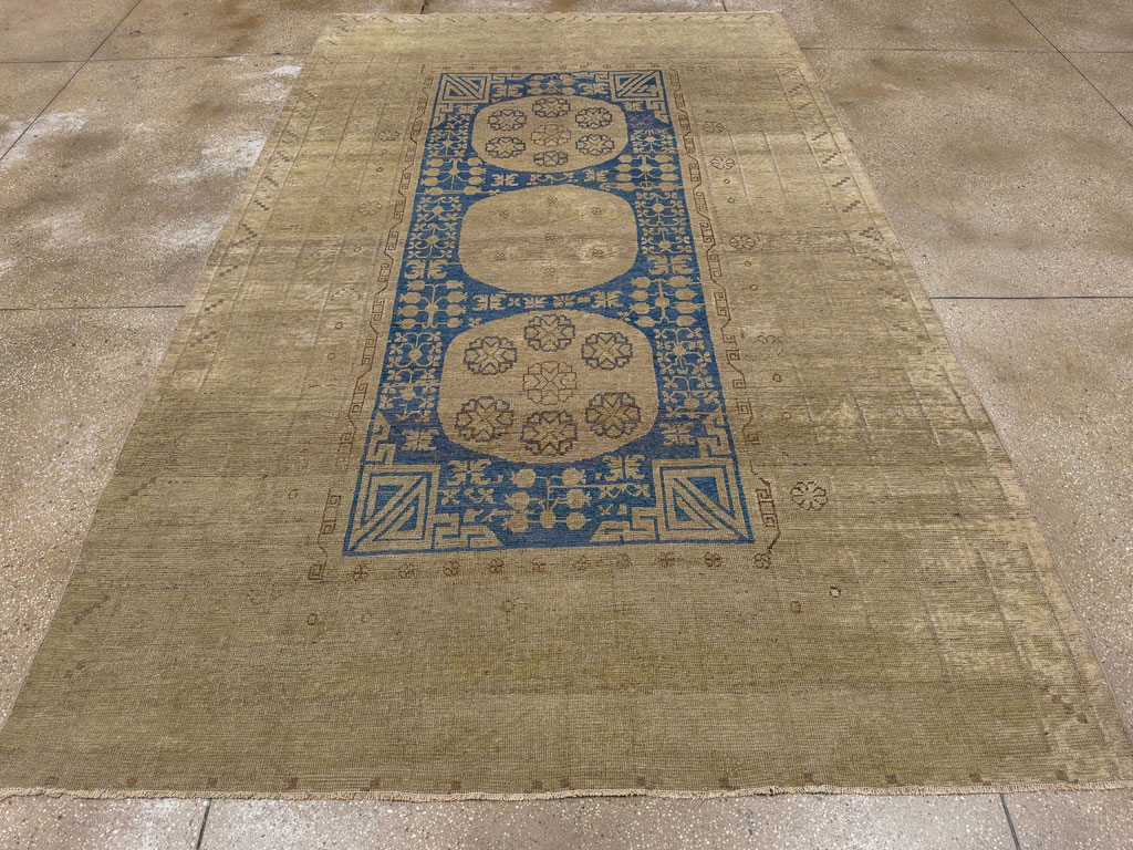 Antique East Turkestan Khotan Accent Carpet, No.32511 - Gss