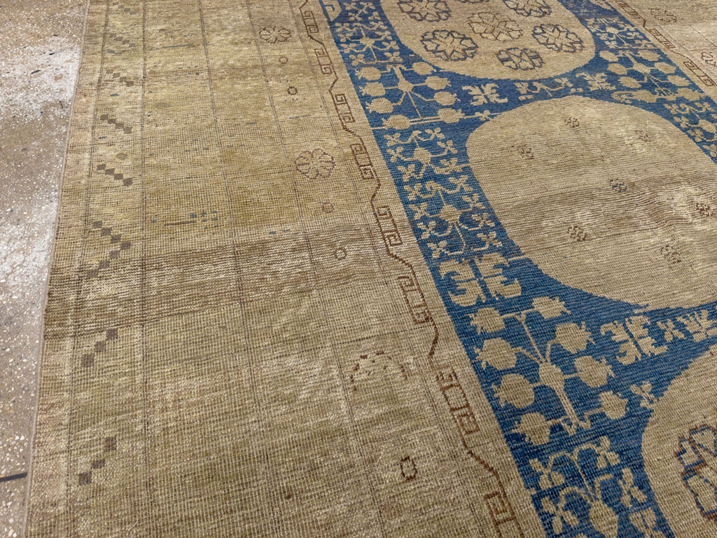Antique East Turkestan Khotan Accent Carpet, No.32511 - Gss