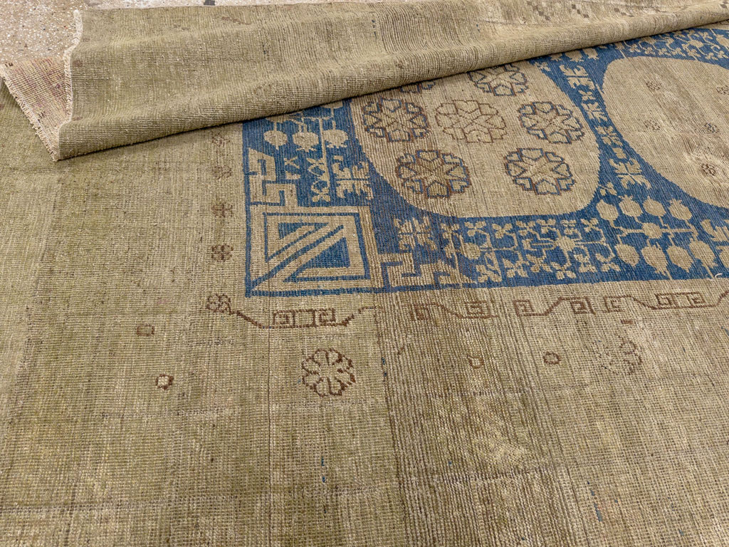 Antique East Turkestan Khotan Accent Carpet, No.32511 - Gss