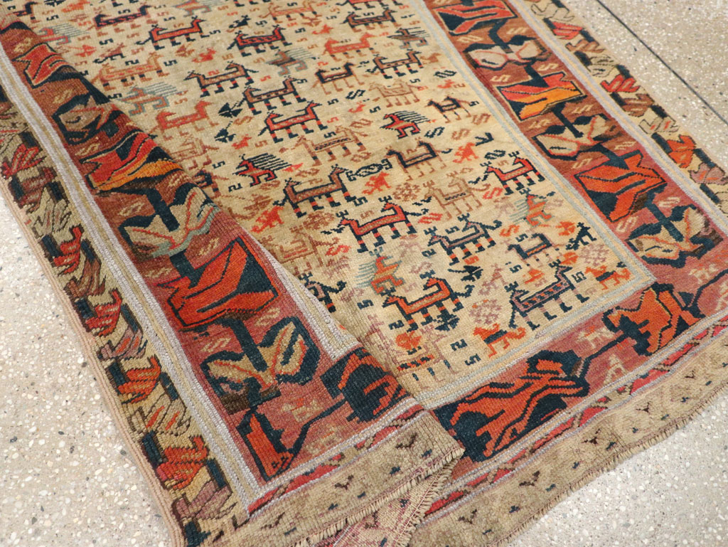 Antique Caucasian Shirvan Accent Rug, No.32512 - Gss