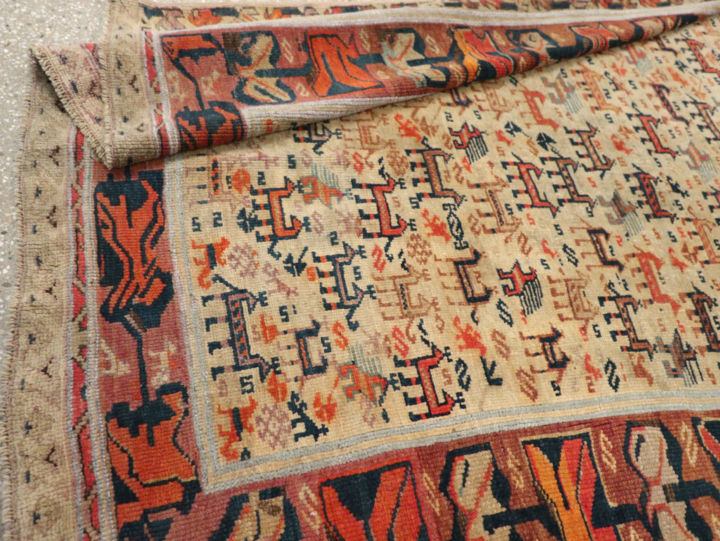 Antique Caucasian Shirvan Accent Rug, No.32512 - Gss