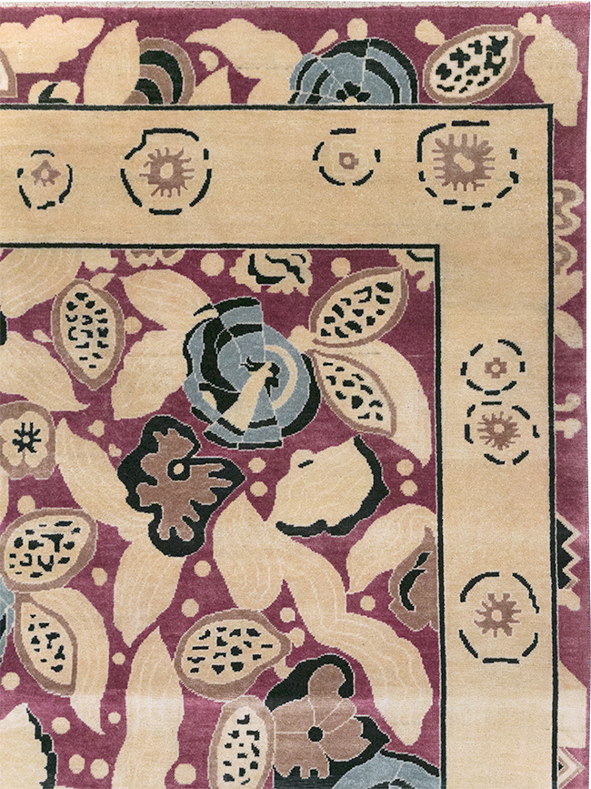 Modern Turkish Art Deco Style Room Size Carpet, No.32520 - Gss