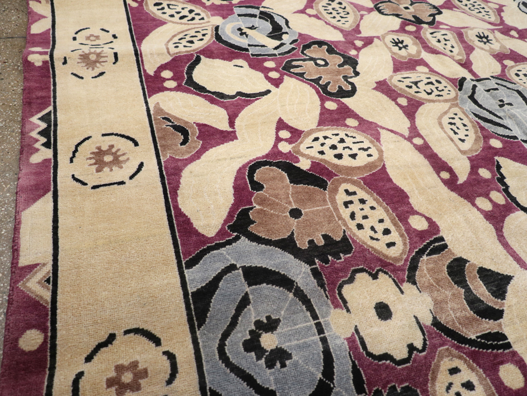 Modern Turkish Art Deco Style Room Size Carpet, No.32520 - Gss
