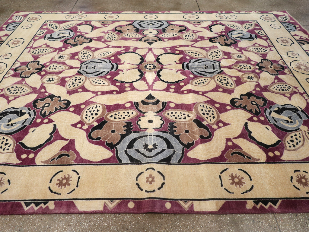 Modern Turkish Art Deco Style Room Size Carpet, No.32520 - Gss