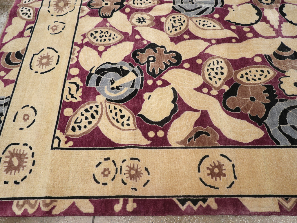 Modern Turkish Art Deco Style Room Size Carpet, No.32520 - Gss