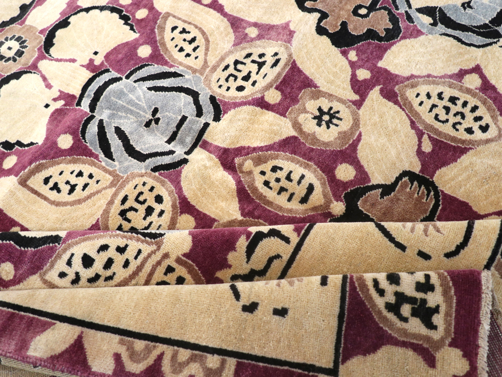 Modern Turkish Art Deco Style Room Size Carpet, No.32520 - Gss