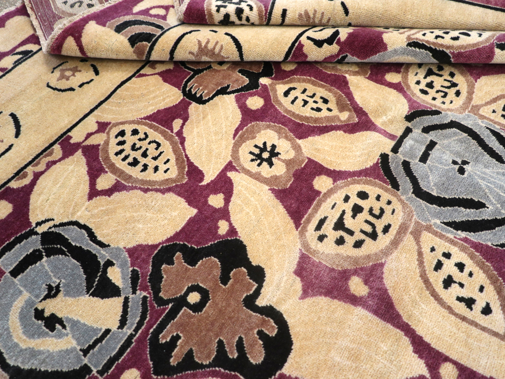 Modern Turkish Art Deco Style Room Size Carpet, No.32520 - Gss