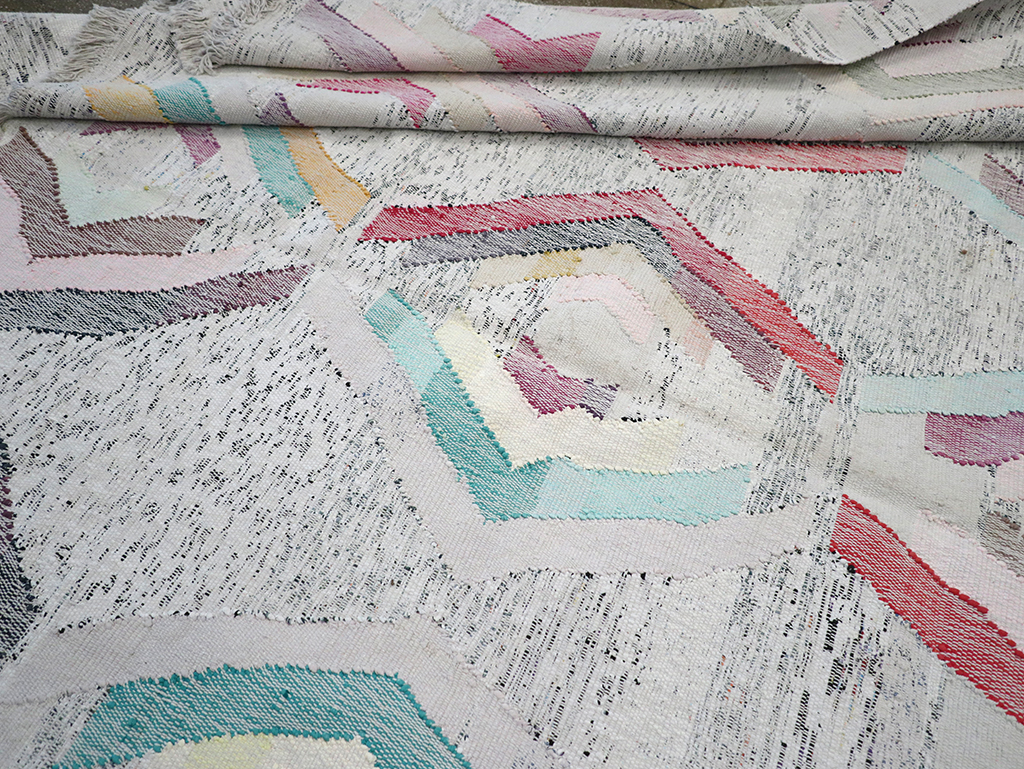 Contemporary Turkish Flatweave Large Room Size Carpet, No.32531 - Gss