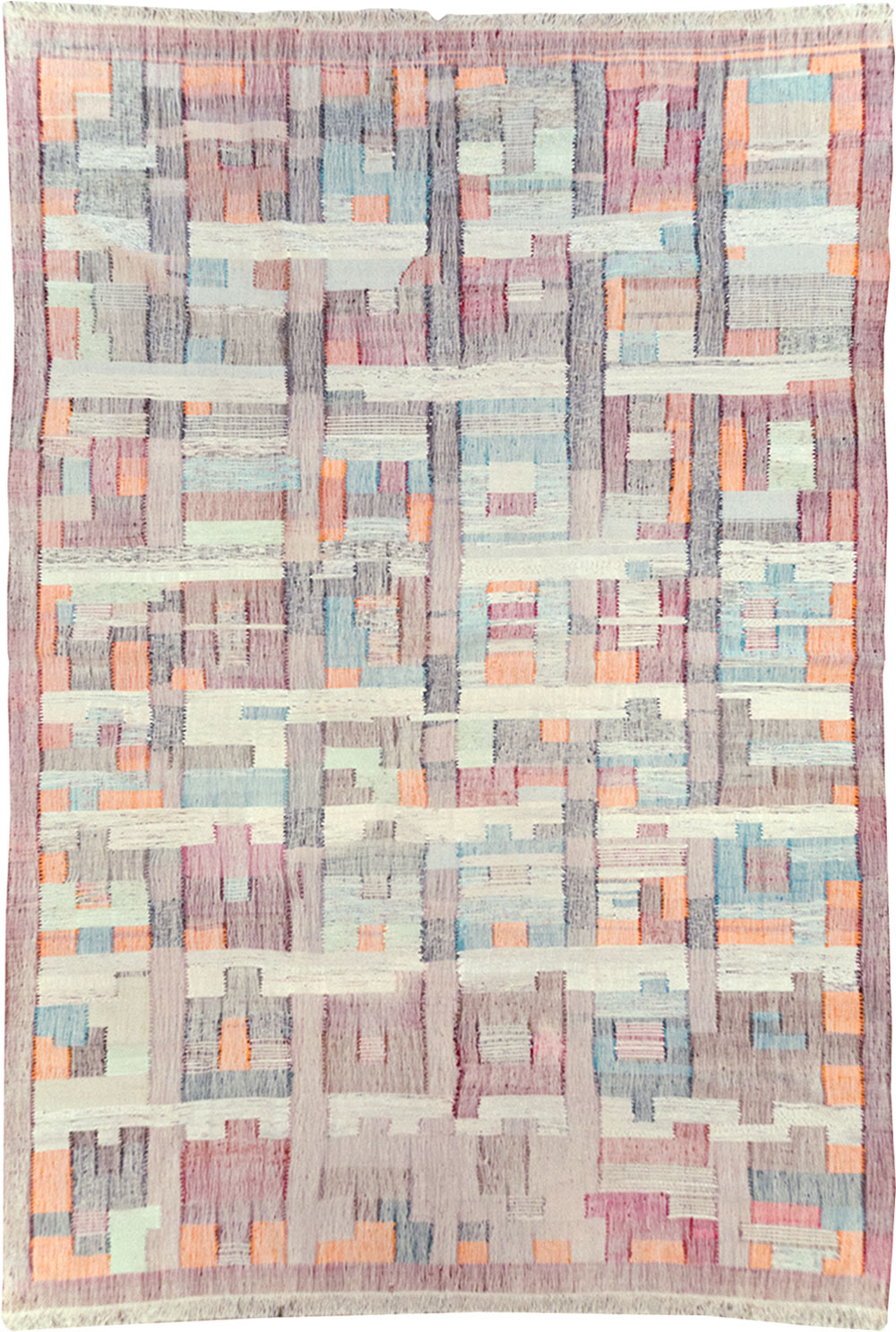Contemporary Turkish Flatweave Room Size Carpet, No.32537 - Gss
