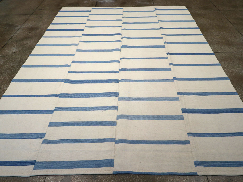 Contemporary Turkish Flatweave Room Size Carpet, No.32542 - Gss