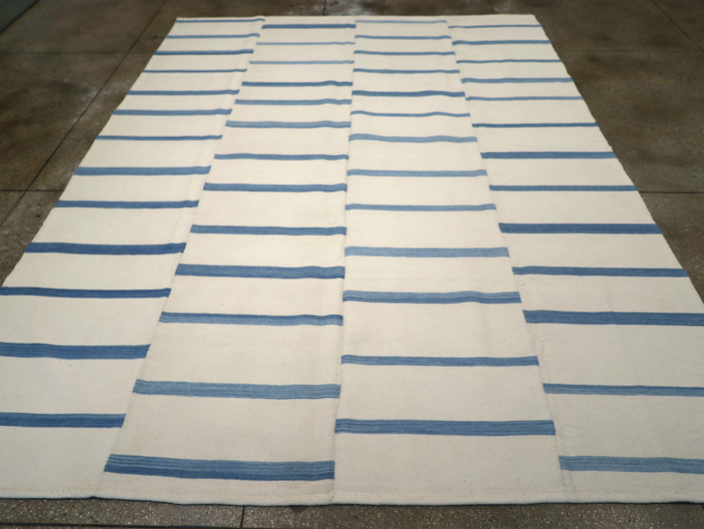 Modern Turkish Flatweave Kilim Room Size Carpet, No.32543 - Gss