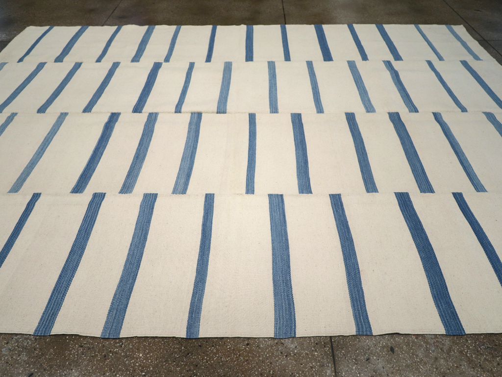 Modern Turkish Flatweave Kilim Room Size Carpet, No.32543 - Gss