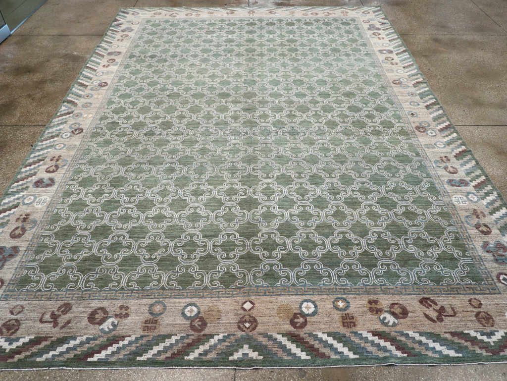 Modern East Turkestan Khotan Room Size Carpet, No.32549 - Gss
