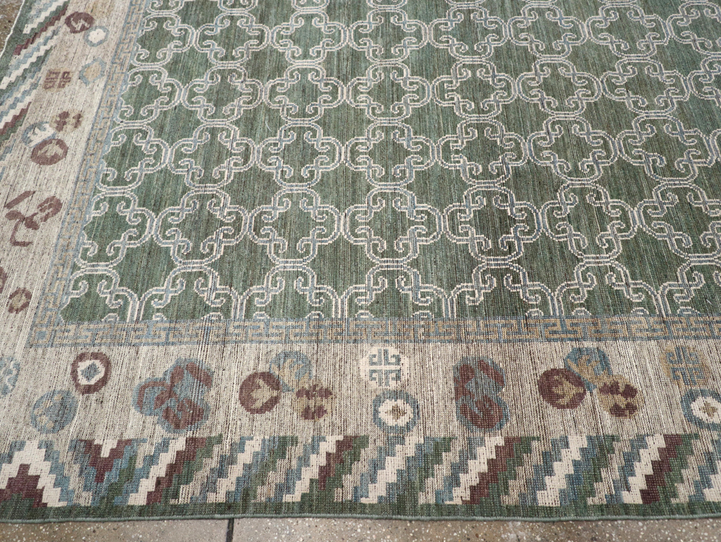 Modern East Turkestan Khotan Room Size Carpet, No.32549 - Gss