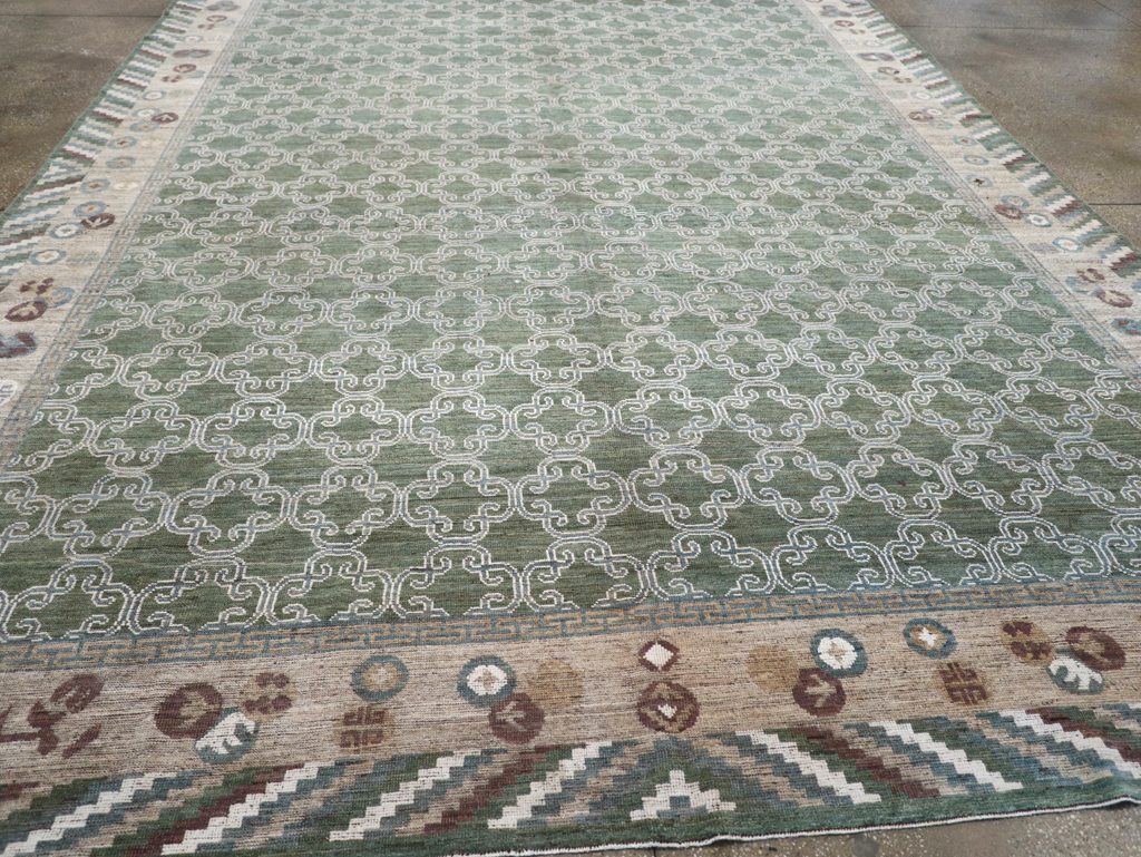 Modern East Turkestan Khotan Room Size Carpet, No.32549 - Gss