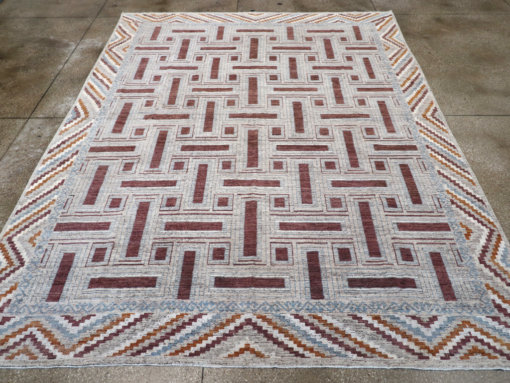 Modern East Turkestan Khotan Room Size Carpet, No.32550 - Gss