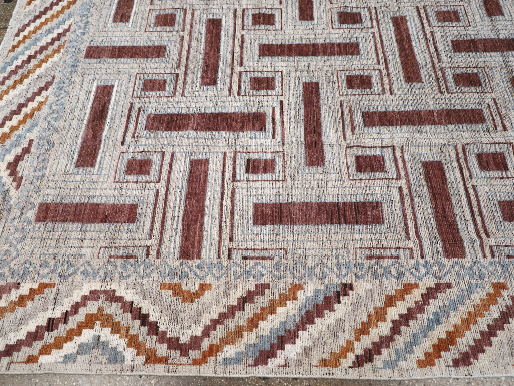 Modern East Turkestan Khotan Room Size Carpet, No.32550 - Gss