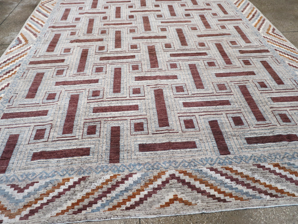 Modern East Turkestan Khotan Room Size Carpet, No.32550 - Gss