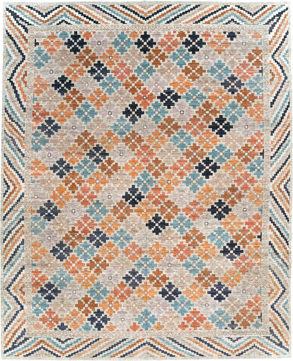 Modern East Turkestan Khotan Room Size Carpet, No.32554 - Gss