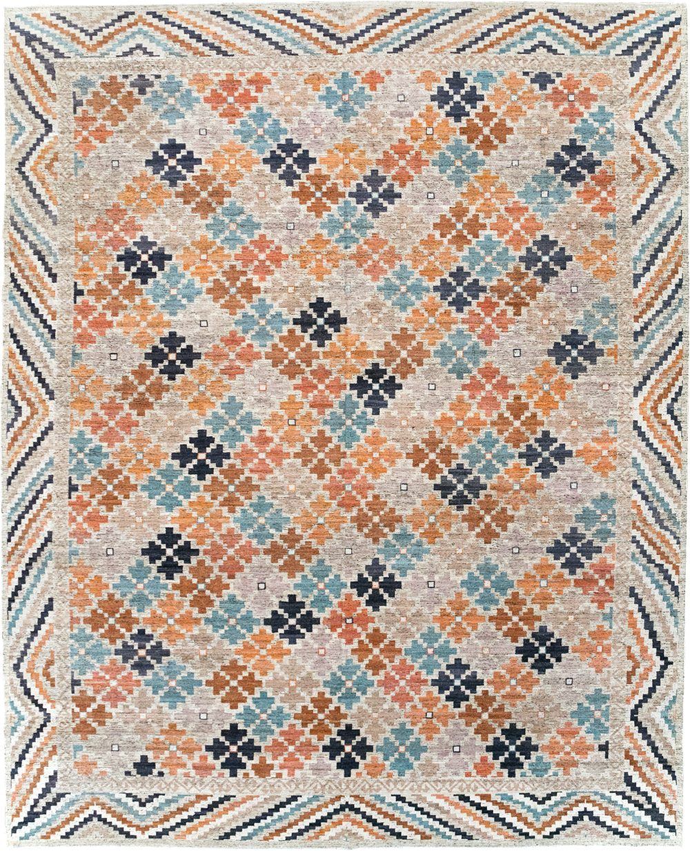 Modern East Turkestan Khotan Room Size Carpet, No.32554 - Gss