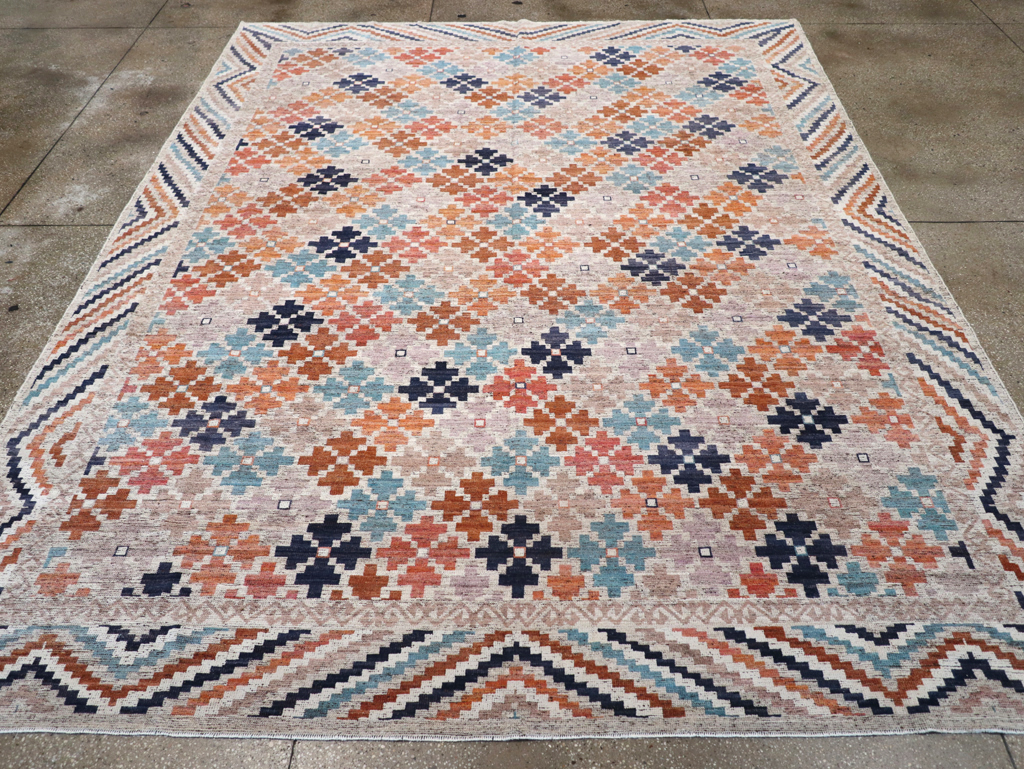 Modern East Turkestan Khotan Room Size Carpet, No.32554 - Gss