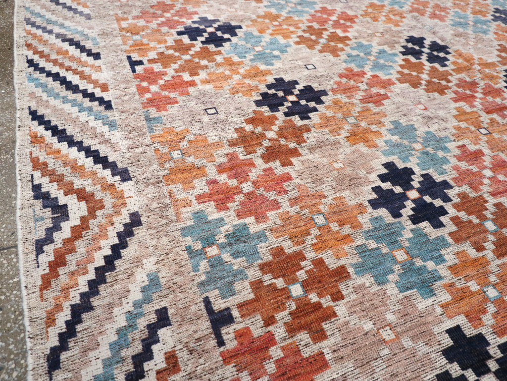 Modern East Turkestan Khotan Room Size Carpet, No.32554 - Gss