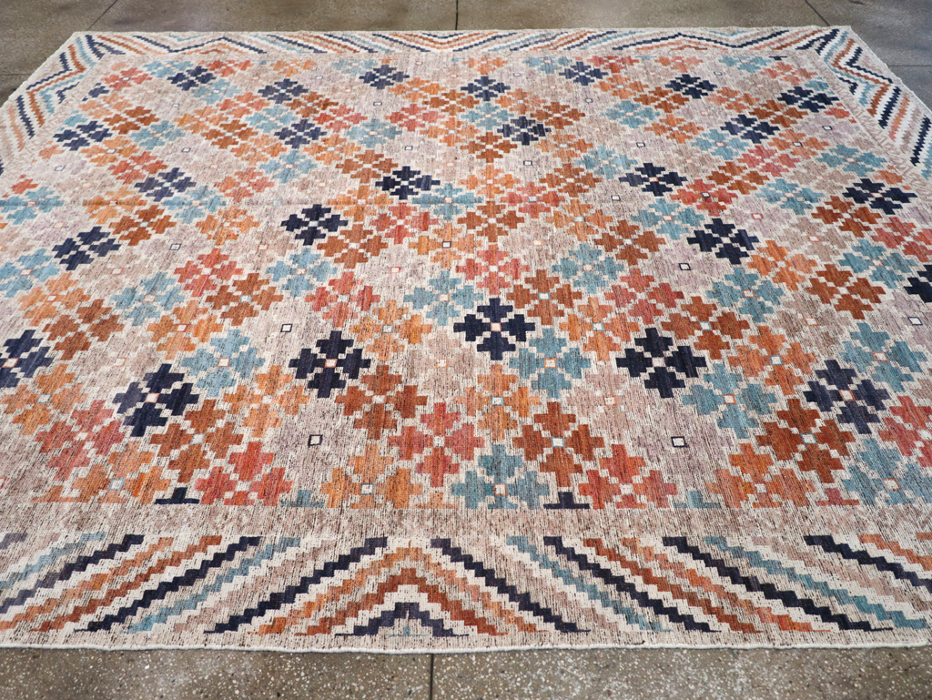 Modern East Turkestan Khotan Room Size Carpet, No.32554 - Gss