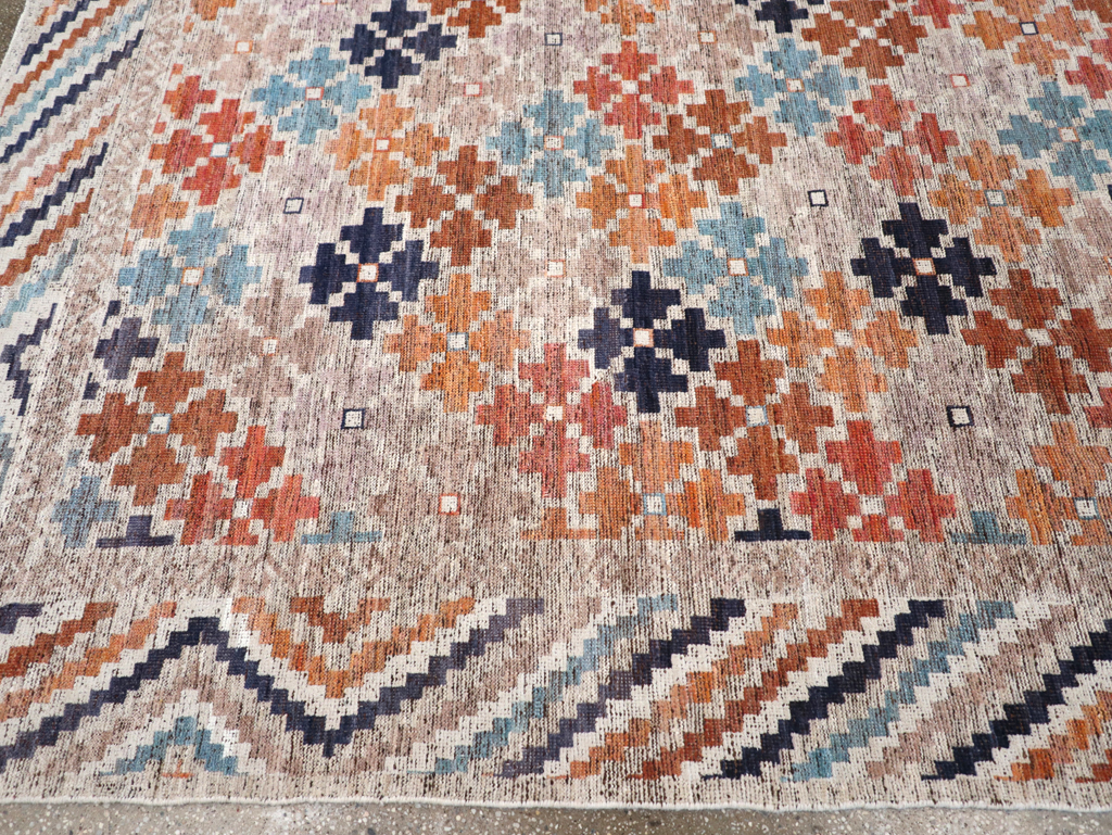Modern East Turkestan Khotan Room Size Carpet, No.32554 - Gss