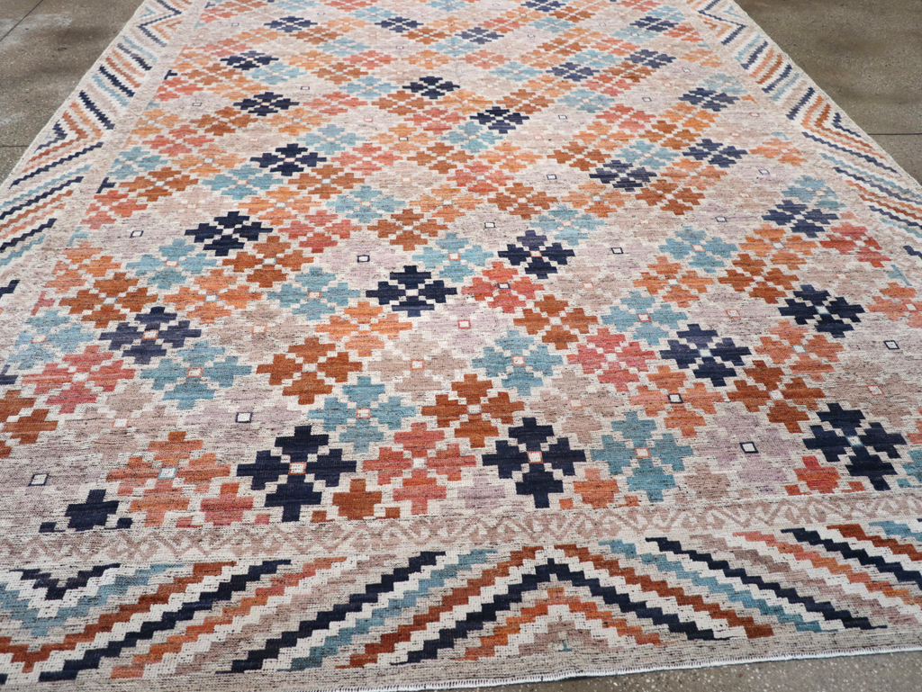 Modern East Turkestan Khotan Room Size Carpet, No.32554 - Gss