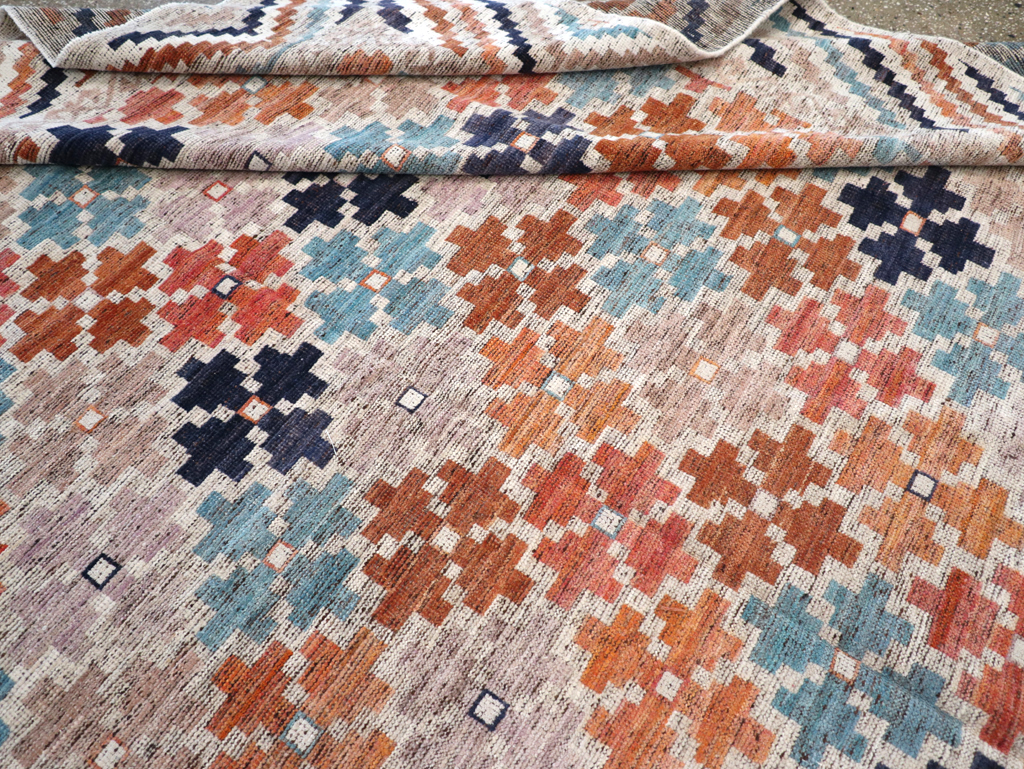 Modern East Turkestan Khotan Room Size Carpet, No.32554 - Gss