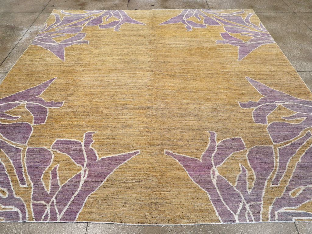 Modern East Turkestan Khotan Square Room Size Carpet, No.32555 - Gss