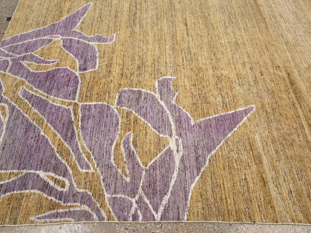 Modern East Turkestan Khotan Square Room Size Carpet, No.32555 - Gss