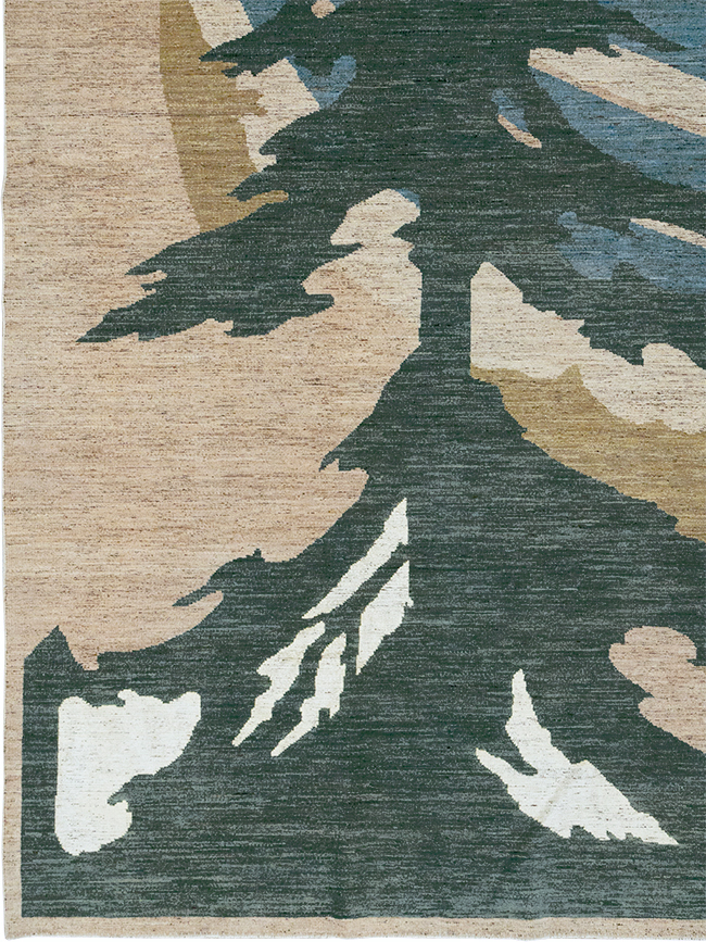 Modern East Turkestan Khotan Room Size Carpet, No.32556 - Gss