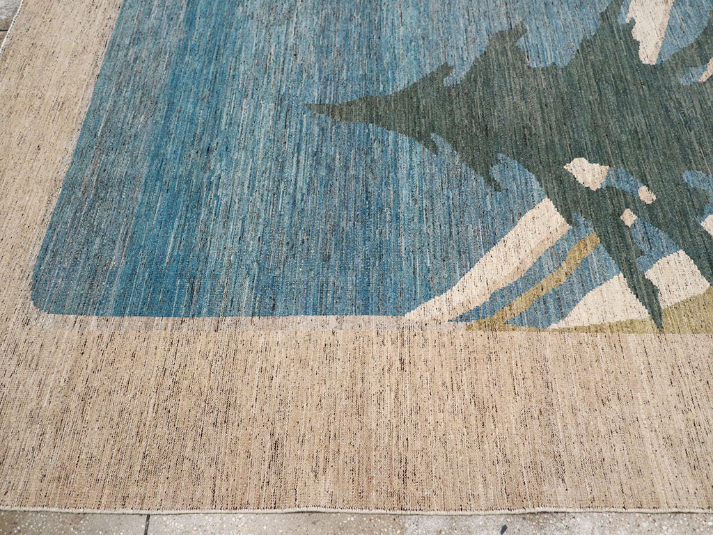 Modern East Turkestan Khotan Room Size Carpet, No.32556 - Gss