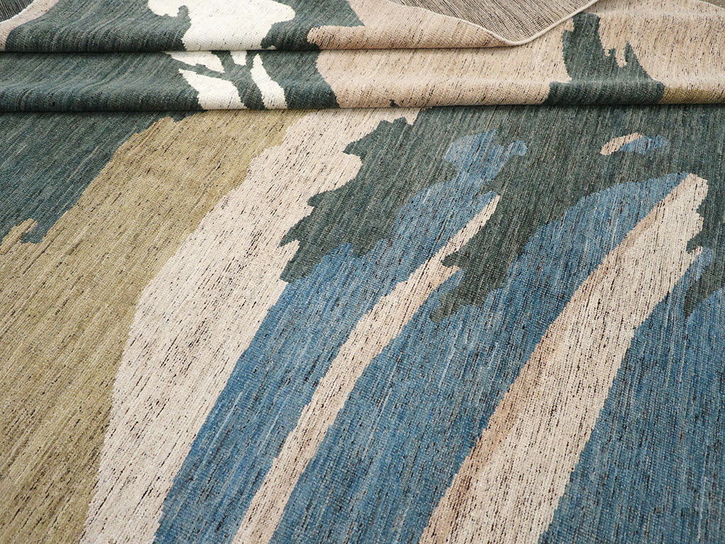 Modern East Turkestan Khotan Room Size Carpet, No.32556 - Gss