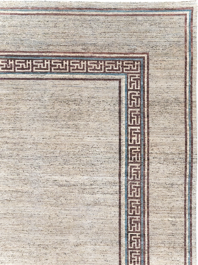 Modern East Turkestan Khotan Room Size Carpet, No.32558 - Gss