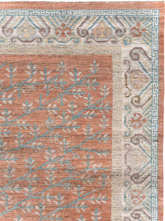Modern East Turkestan Khotan Room Size Carpet, No.32559 - Gss