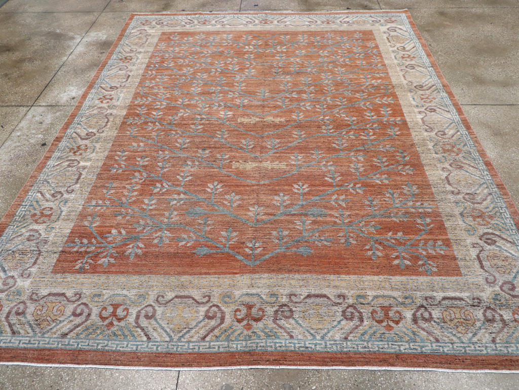 Modern East Turkestan Khotan Room Size Carpet, No.32559 - Gss